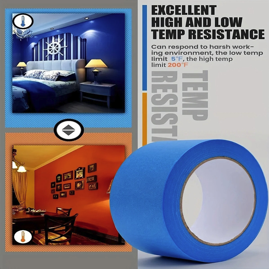 Blue Painters Tape Multi-Size: 1/2 , 3/4 , 1 , 2 Masking Tape Clean Release