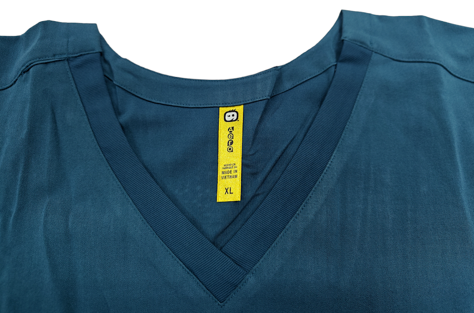 WonderWink Aero Women's Flex Back V-Neck Scrub Top V6129- Caribbean Blue