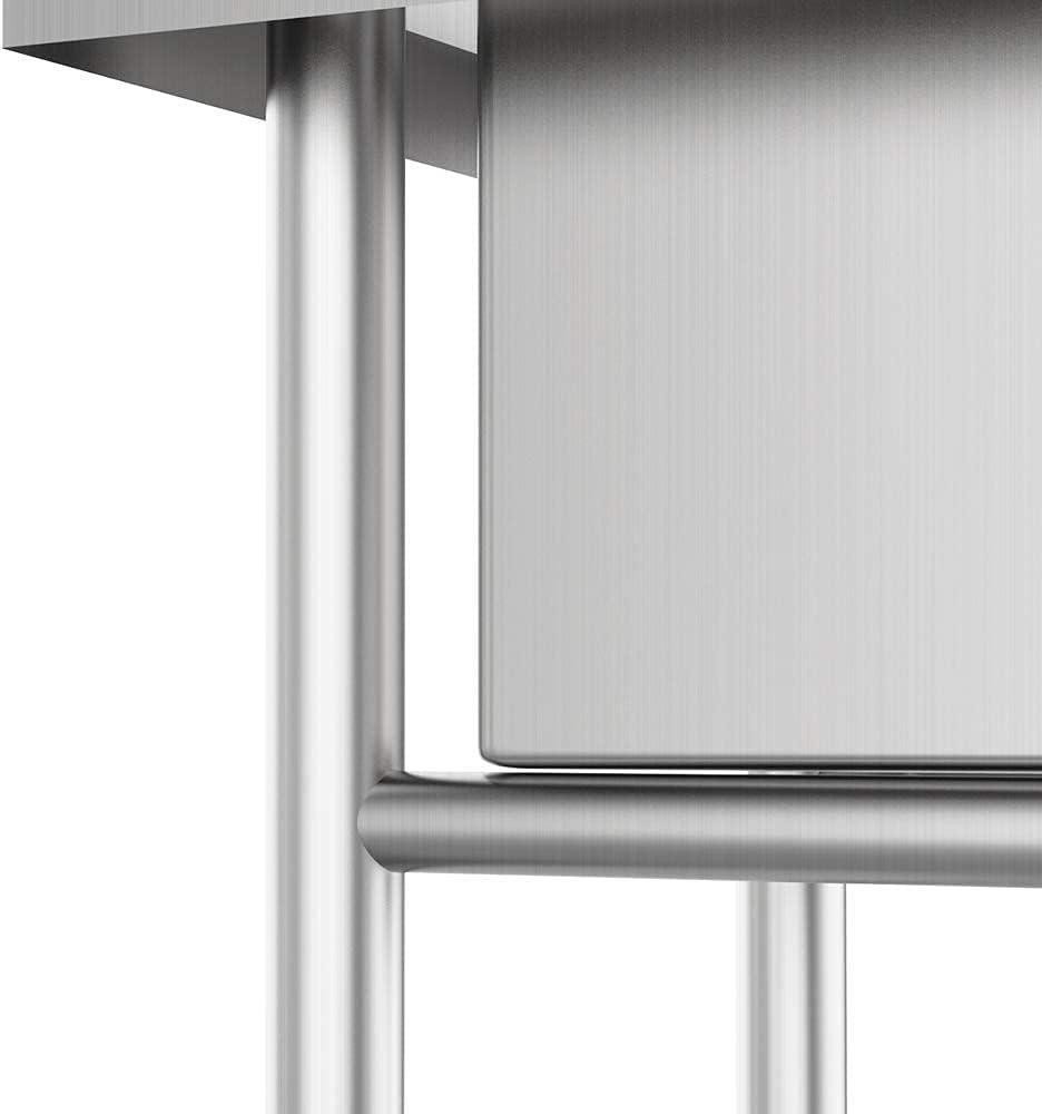 Heavy-duty 304 Stainless Steel Sink 3 Compartment Free Standing Utility Sink NEW