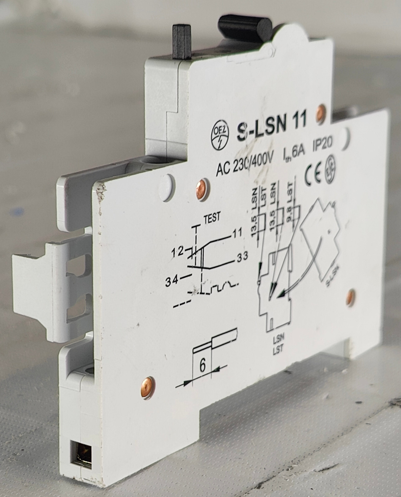 OEZ S-LSN 11 AC 230/400V 6A Auxiliary Contact