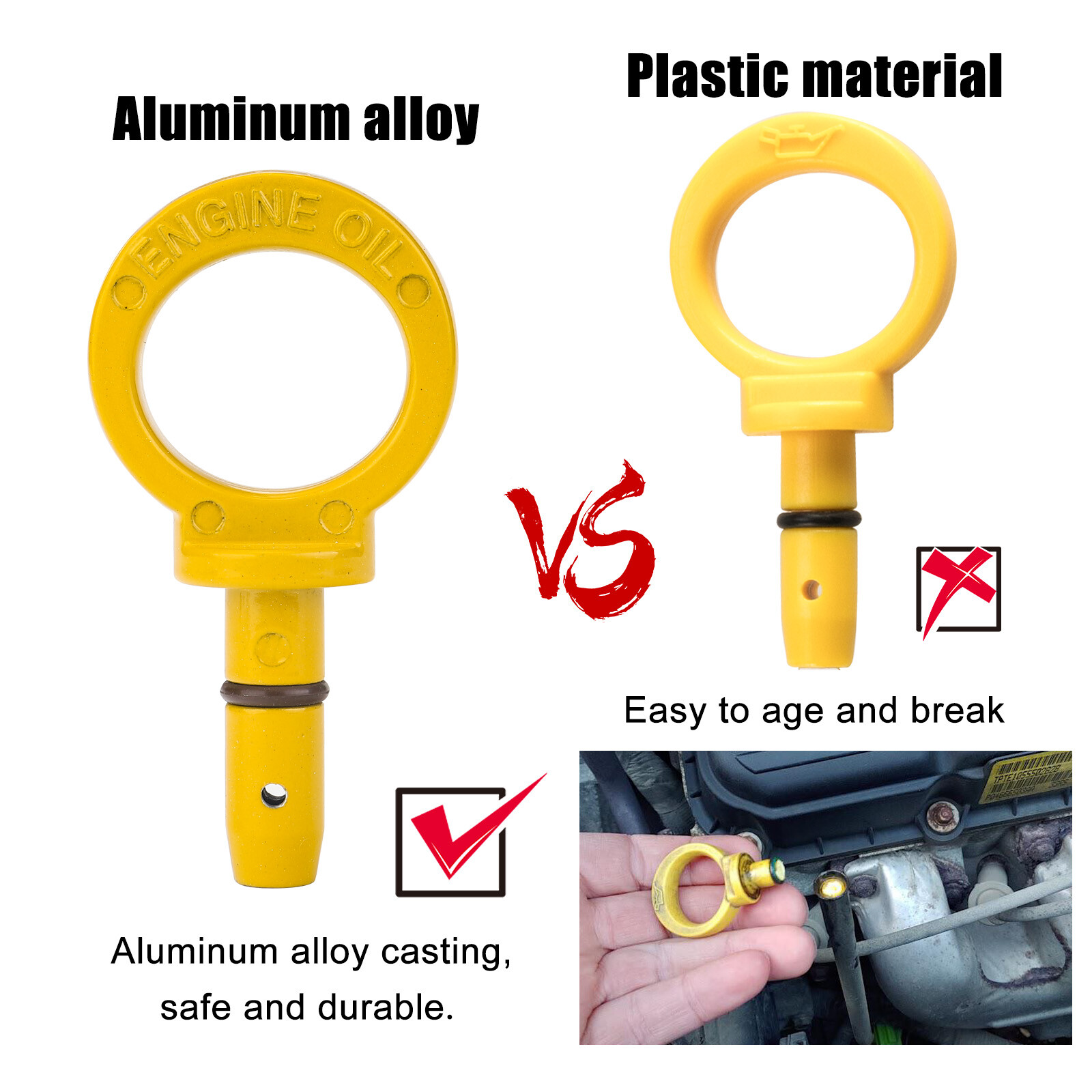 Oil Level Dipstick Dip Stick Repair Handle kit For Chrysler Jeep Dodge Ram V6 V8