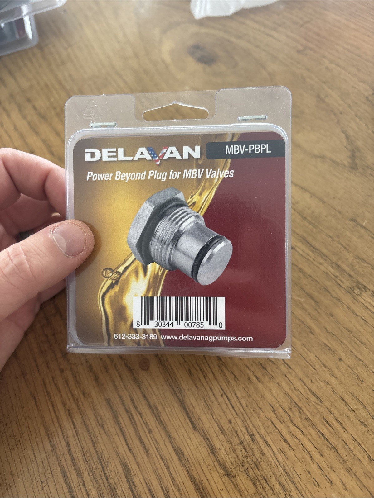 Delavan MBV-PBPL Power Beyond Plug For MBV Valves