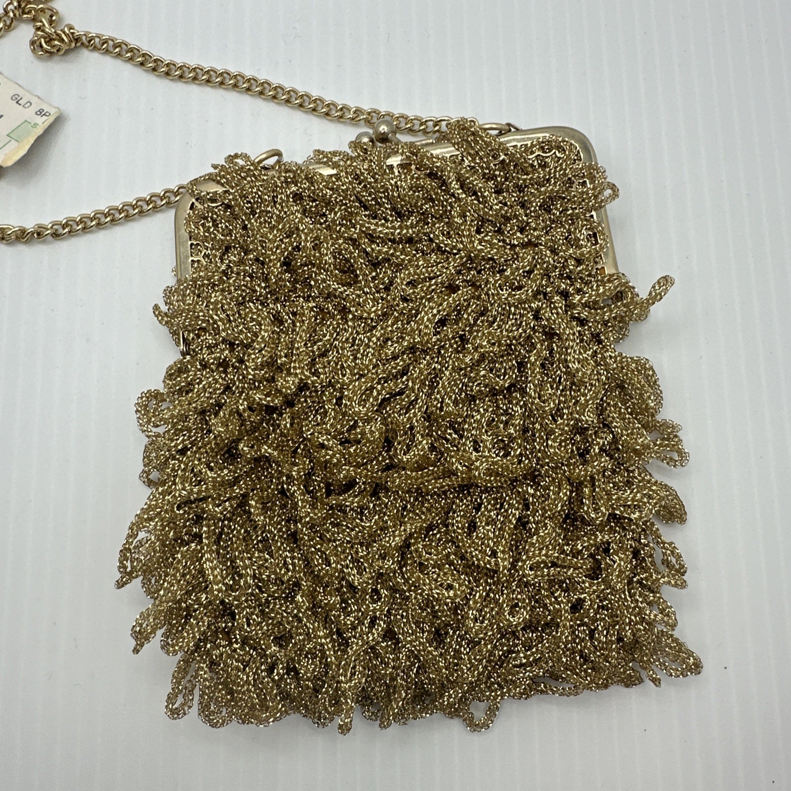 An exclusive import from Italy gold Tone purse R.N. 2906 vintage chain NWT