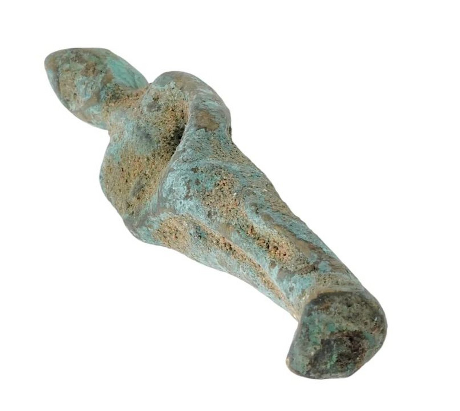 ANTIQUE EUROPEAN BRONZE SCULPTURE FIGURINE (SAINT JOAN OF ARC?)