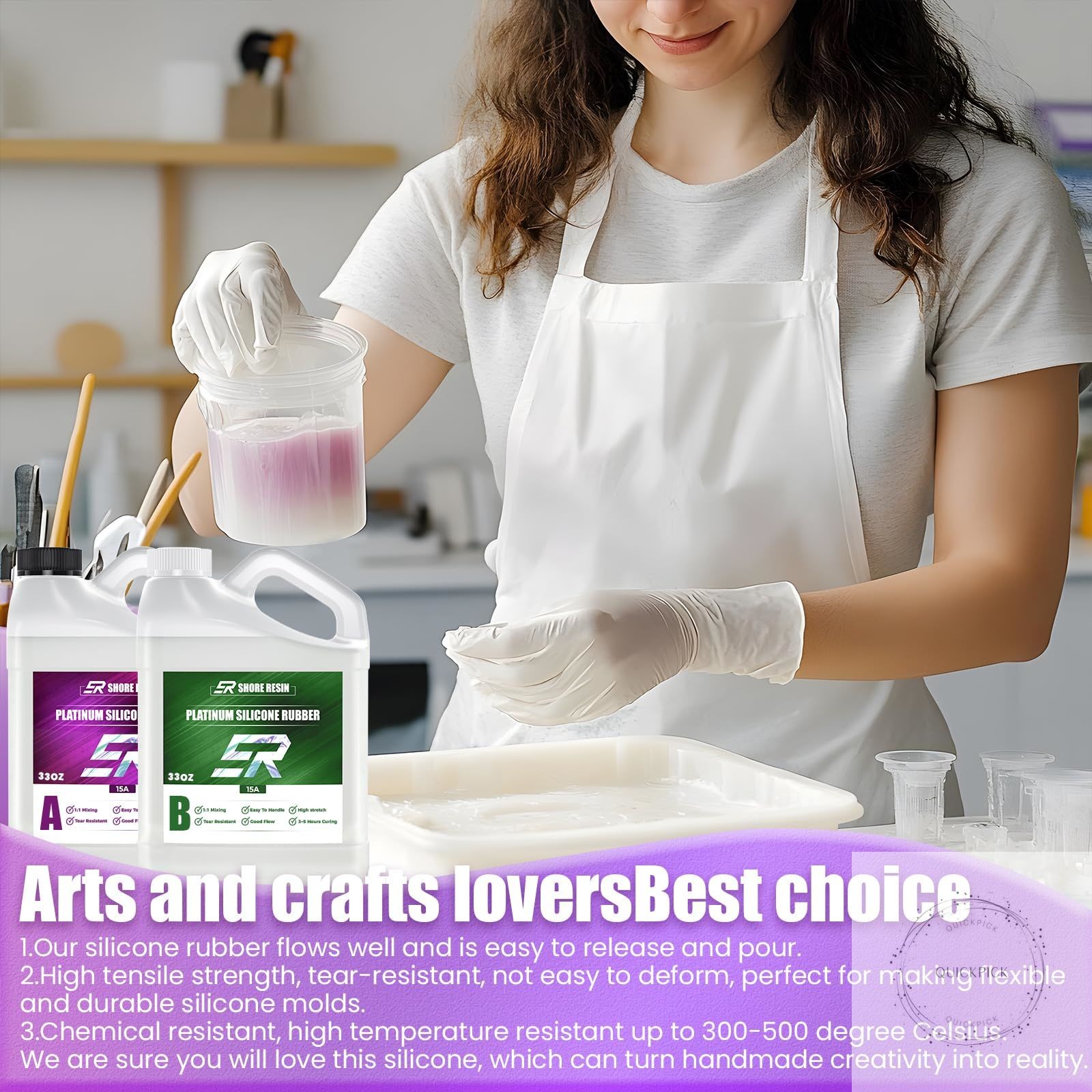 66oz Platinum Cure Liquid Silicone Rubber 15A High Precision Silicone for Mold