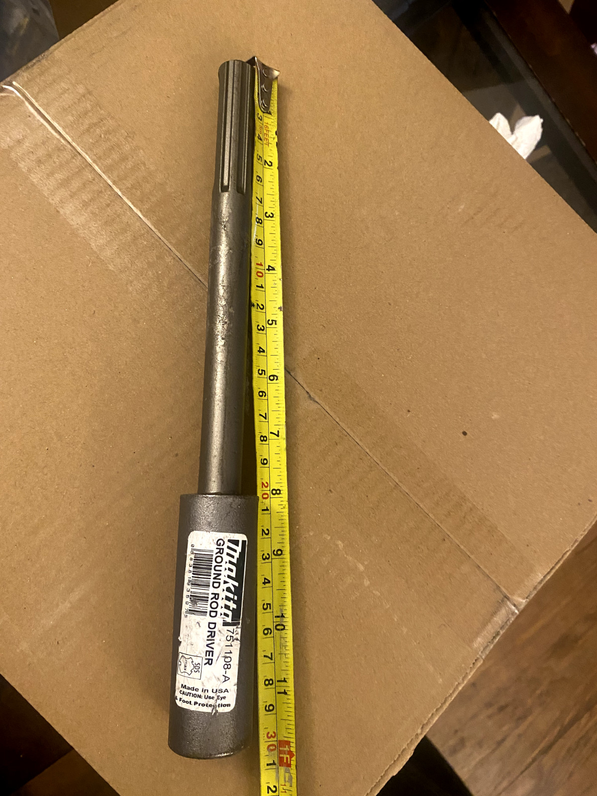 Makita 751108-A. 3/4" x 2‑3/4" x 10" Ground Rod Driver, SDS‑MAX