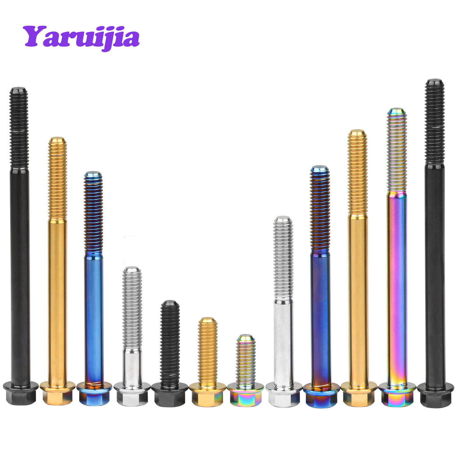 Titanium Bolt M8 Small Flange Head Hex Screws 15 20 25 30 35 40 45 50 55 60 65mm