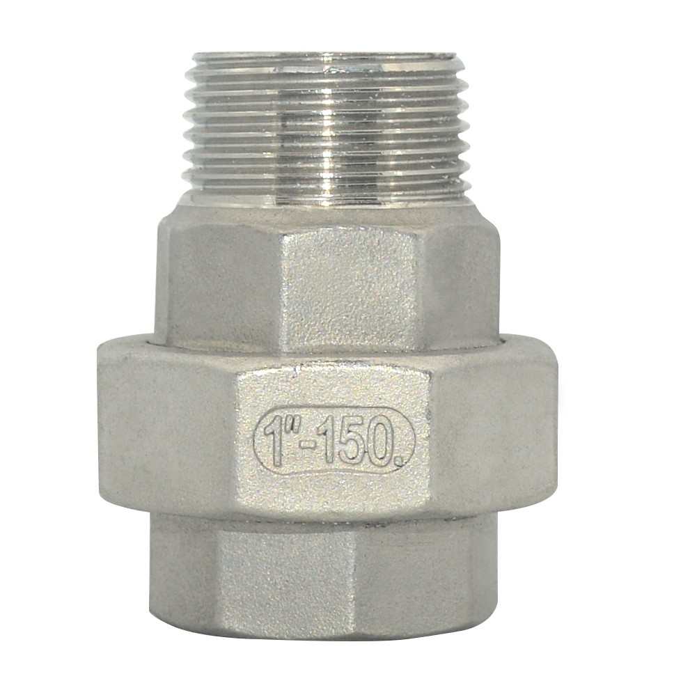 Stainless Steel Union 1" in NPT Pipe Split Coupling Male to Female MF