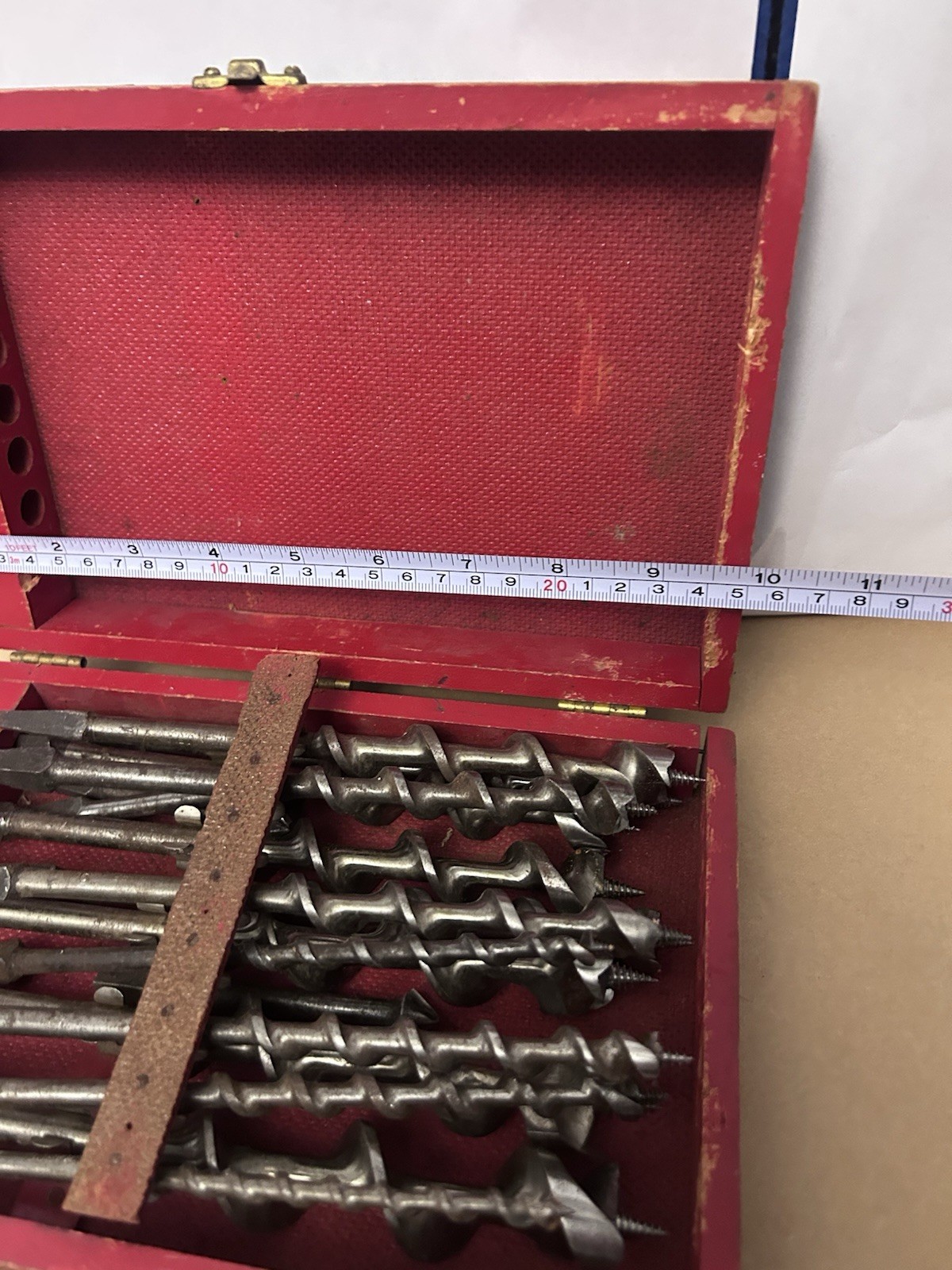 VTG Acrabore Mass. Auger Drill Set Original Wooden Case Irwin