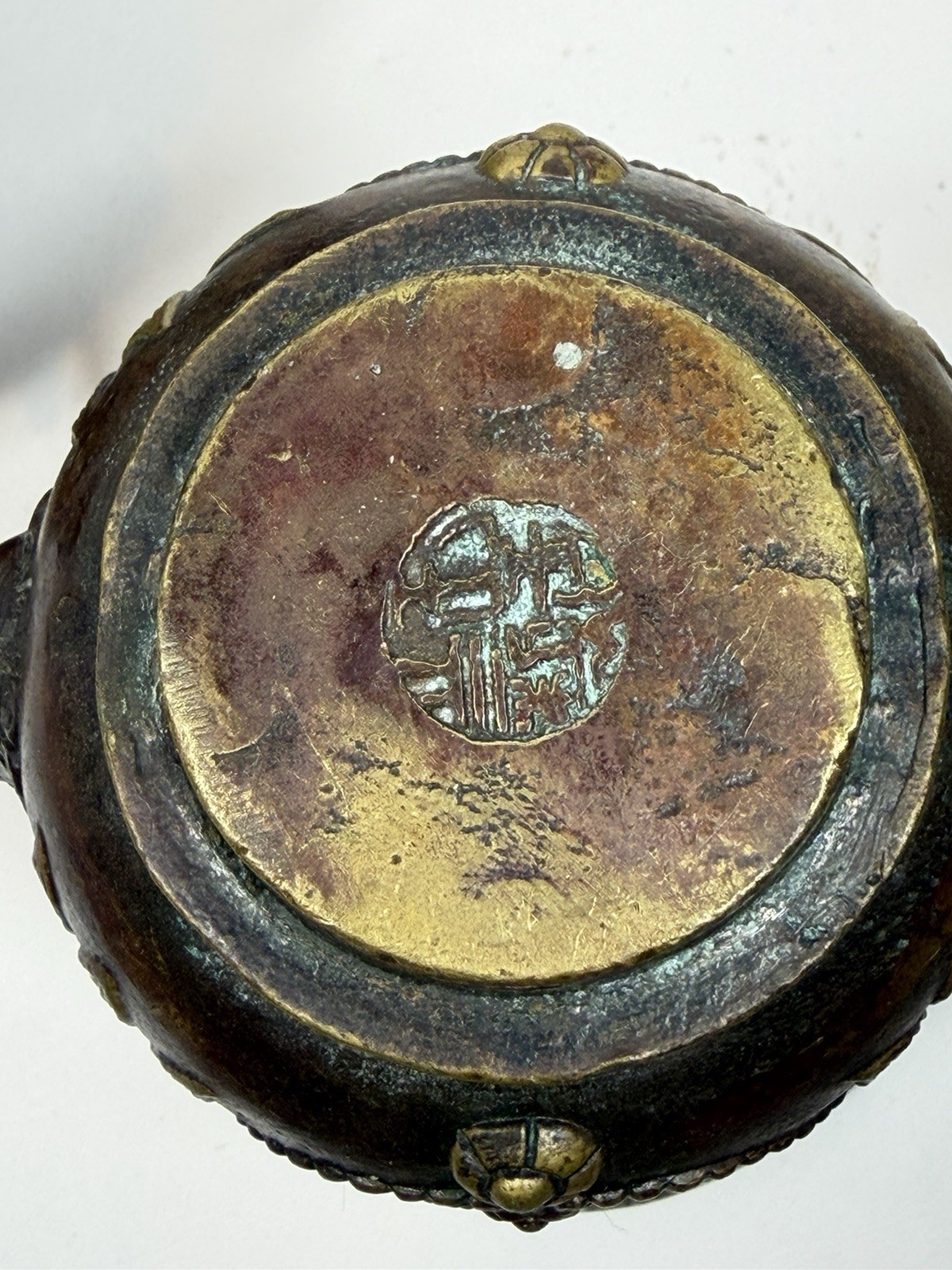 Vintage Chinese Bronze Elephant Censer Incense Burner Vase 7.5” Tall Heavy