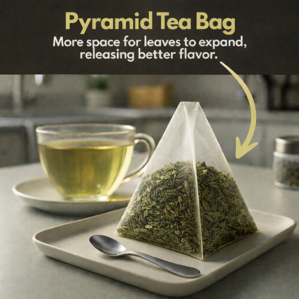 Organic Lemon Balm Tea Bags - 100 Count (Plant-Based Pyramid Tea Bags)