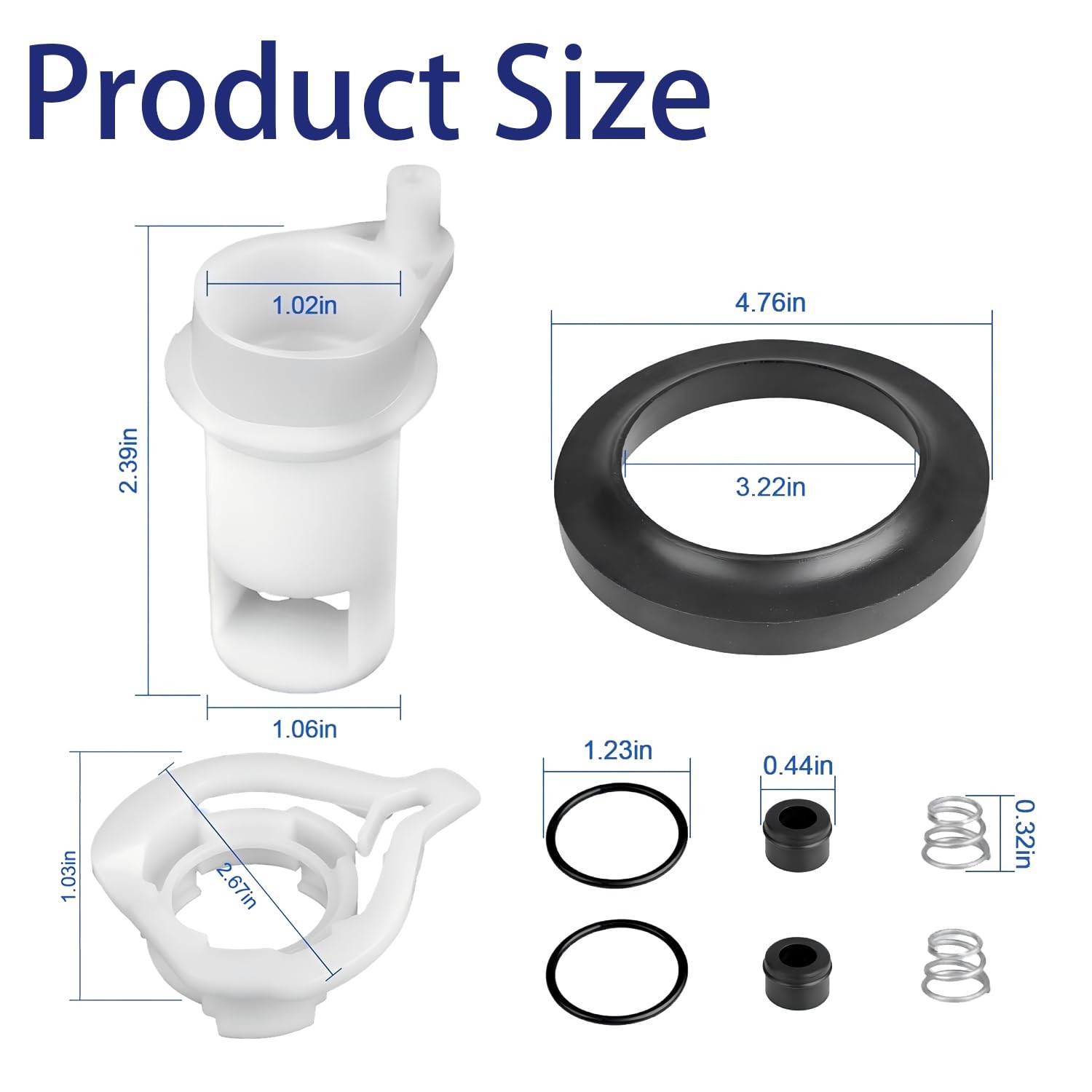 RILDWO 42049 RV Toilet Flush Water Valve Replacement Kit,for Thetford white