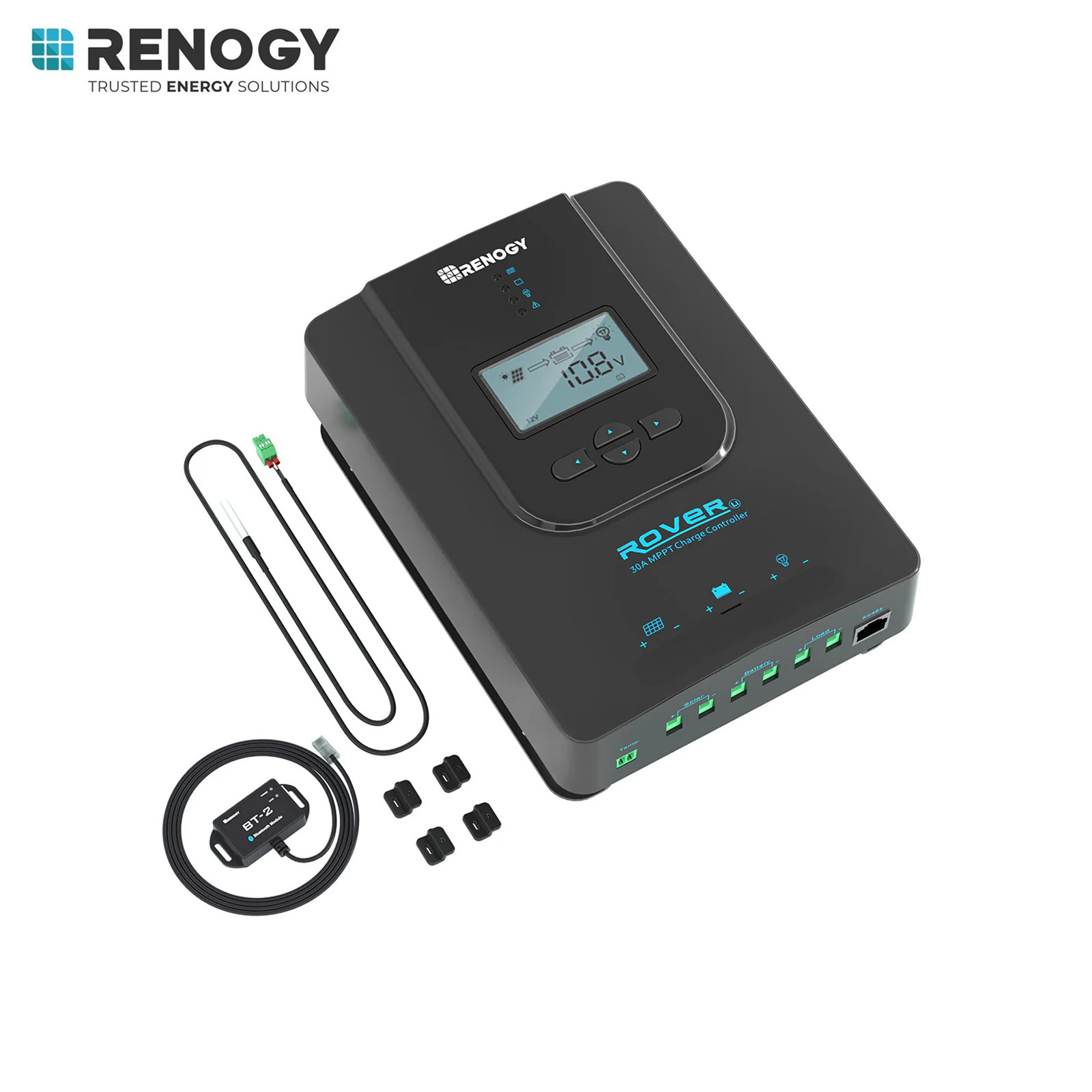 Renogy Rover 30A 12V/24V MPPT Solar Charge Controller LCD Regulator w/Bluetooth