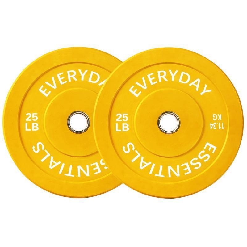 2" Olympic Bumper Plate Weight Plates 25lb Pair Strength Training Weight Lifting