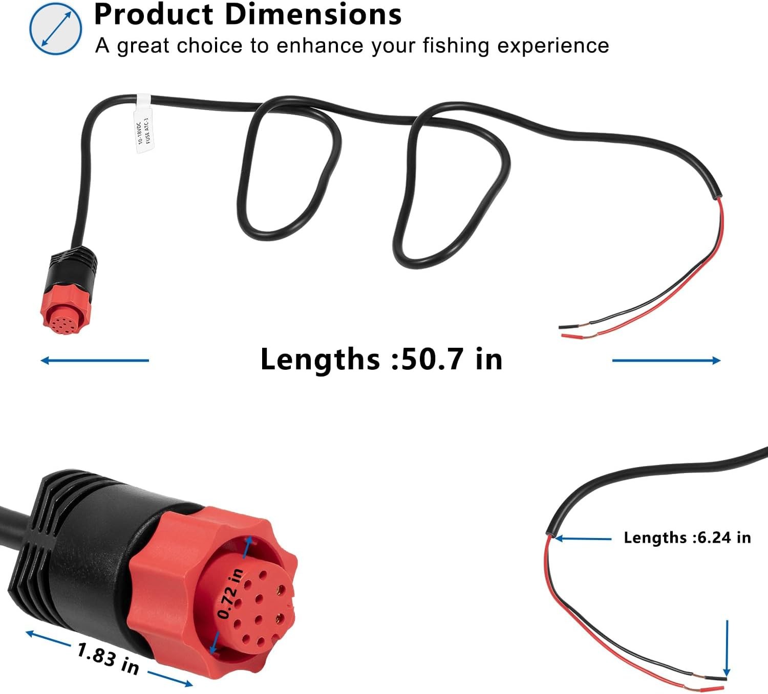 000-14041-001 HDS/Elite/Hook Power Cable for Lowrance HDS Elite FS Ti2 Hook