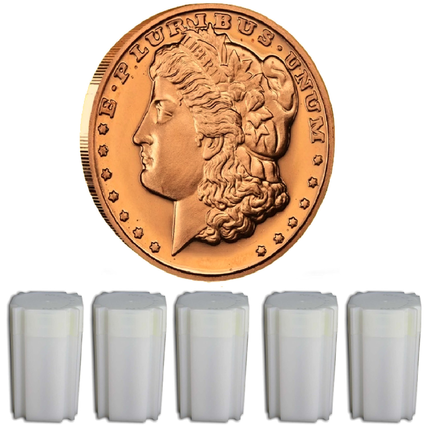 (100) MORGAN - 1 OZ COPPER ROUND - BULLION - LOT