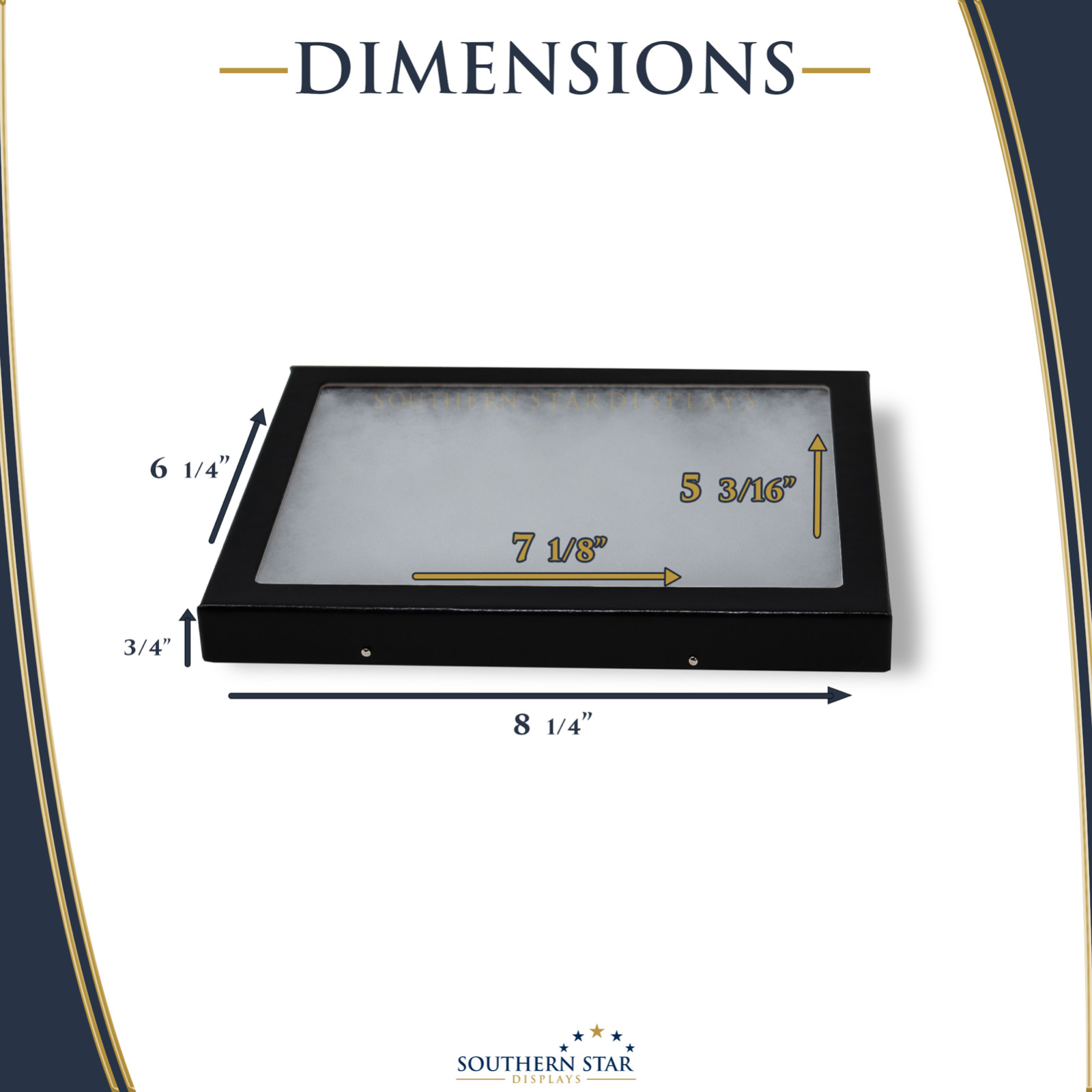 6 x 8 x 3/4 Riker Display Case Mount Box for Collectibles Jewelry Arrowheads