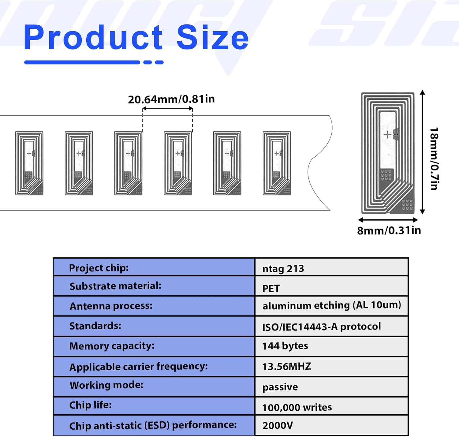 40 Pcs NFC Tags Sticker with Original NTAG213 Chip NFC Stickers Adhesive Labels