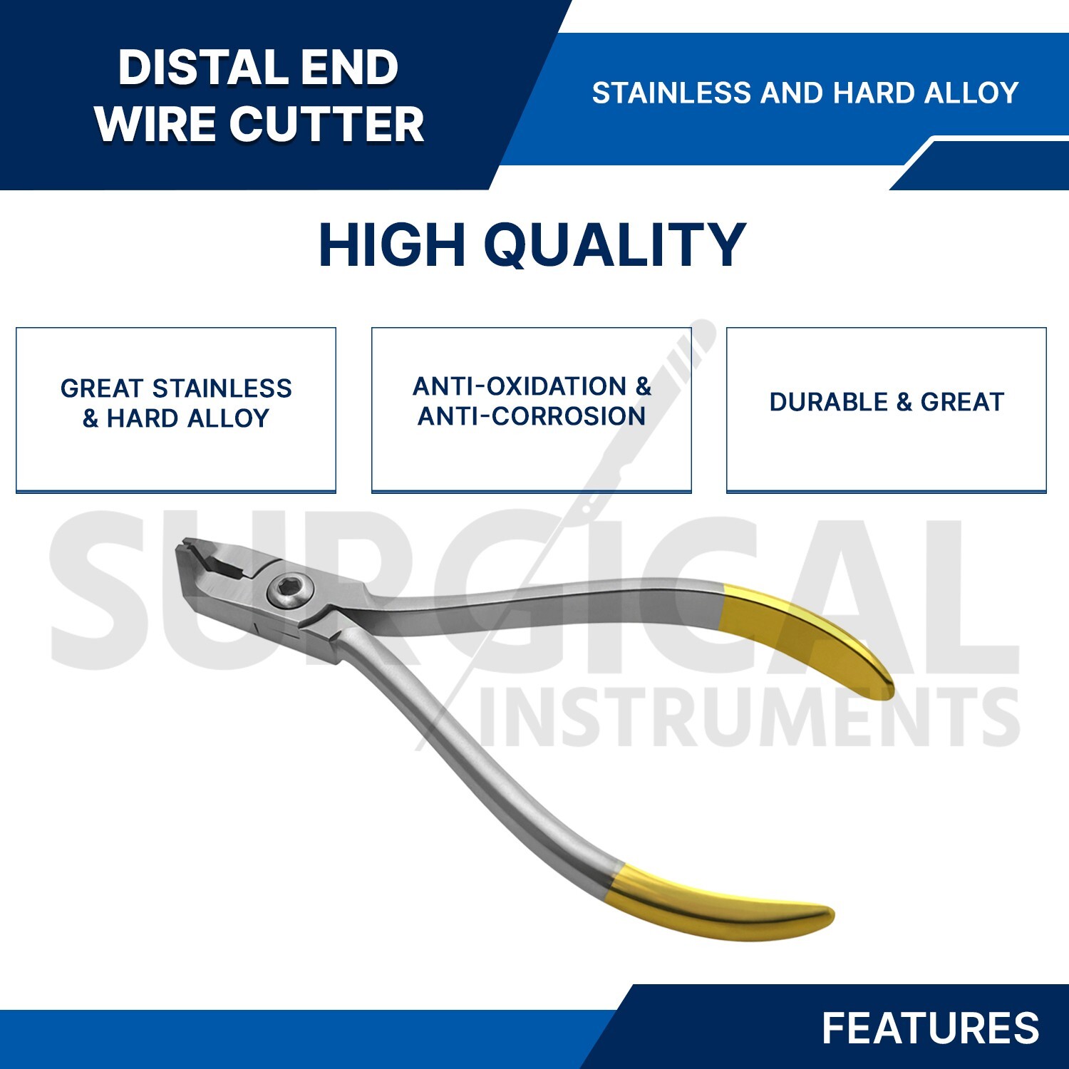 12 T/C Distal End Cutter Cut & Hold Plier Dental Orthodontic Pliers German Grade