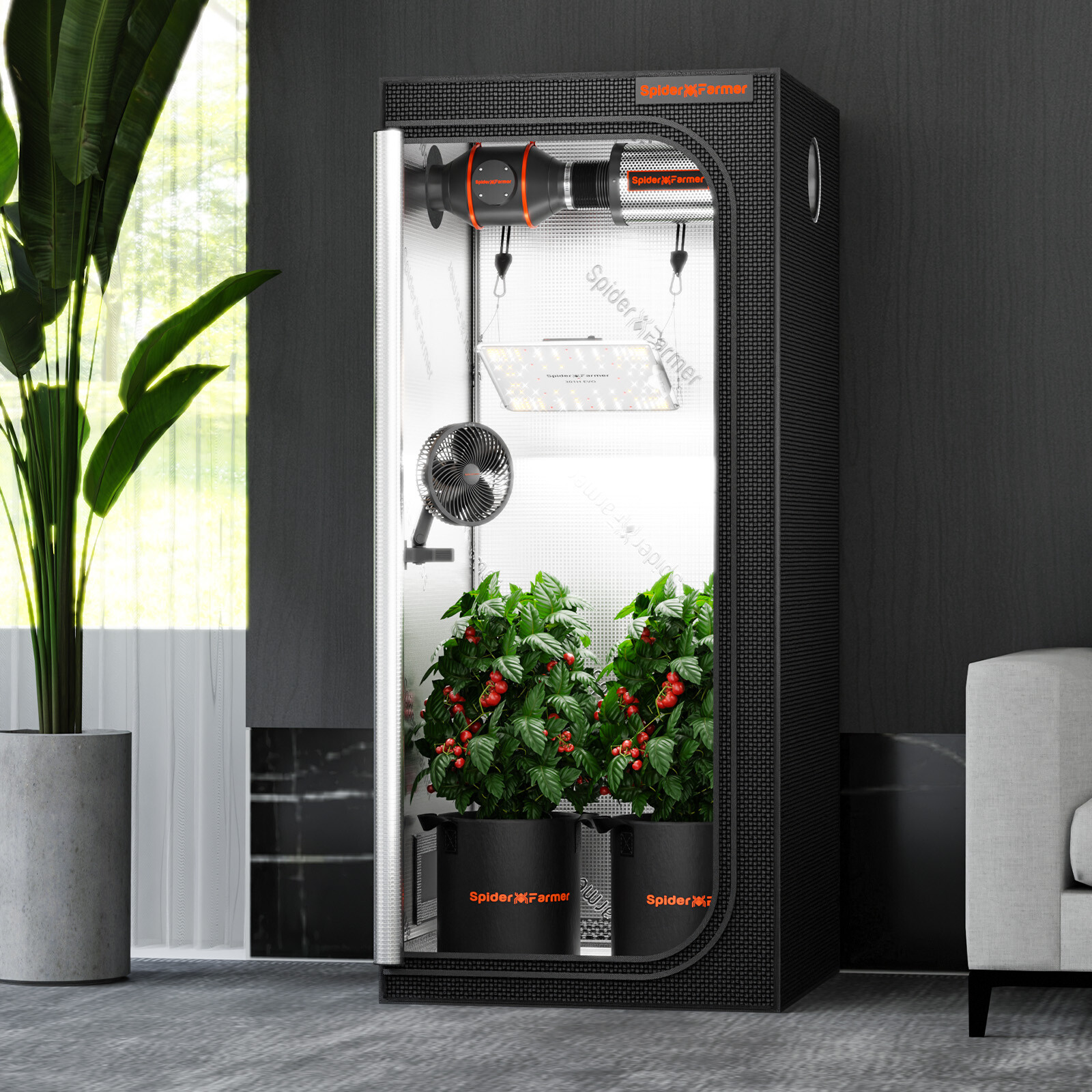 Spider Farmer 1680D Grow Tent Indoor Hydroponics Mylar Room