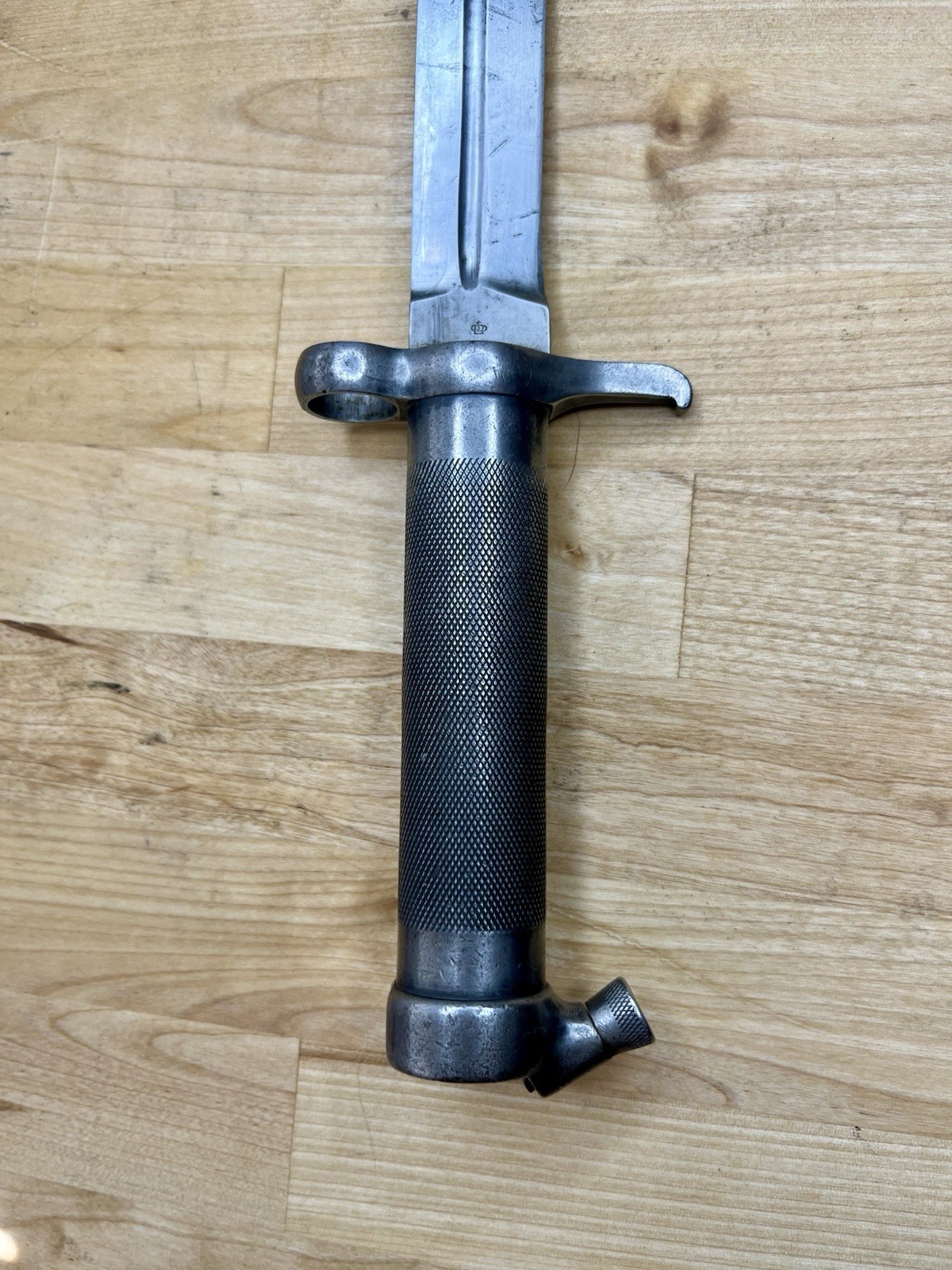 Swedish Mauser M1896 Bayonet & Scabbard Pre WW1 Post War Crown & Unit Markings