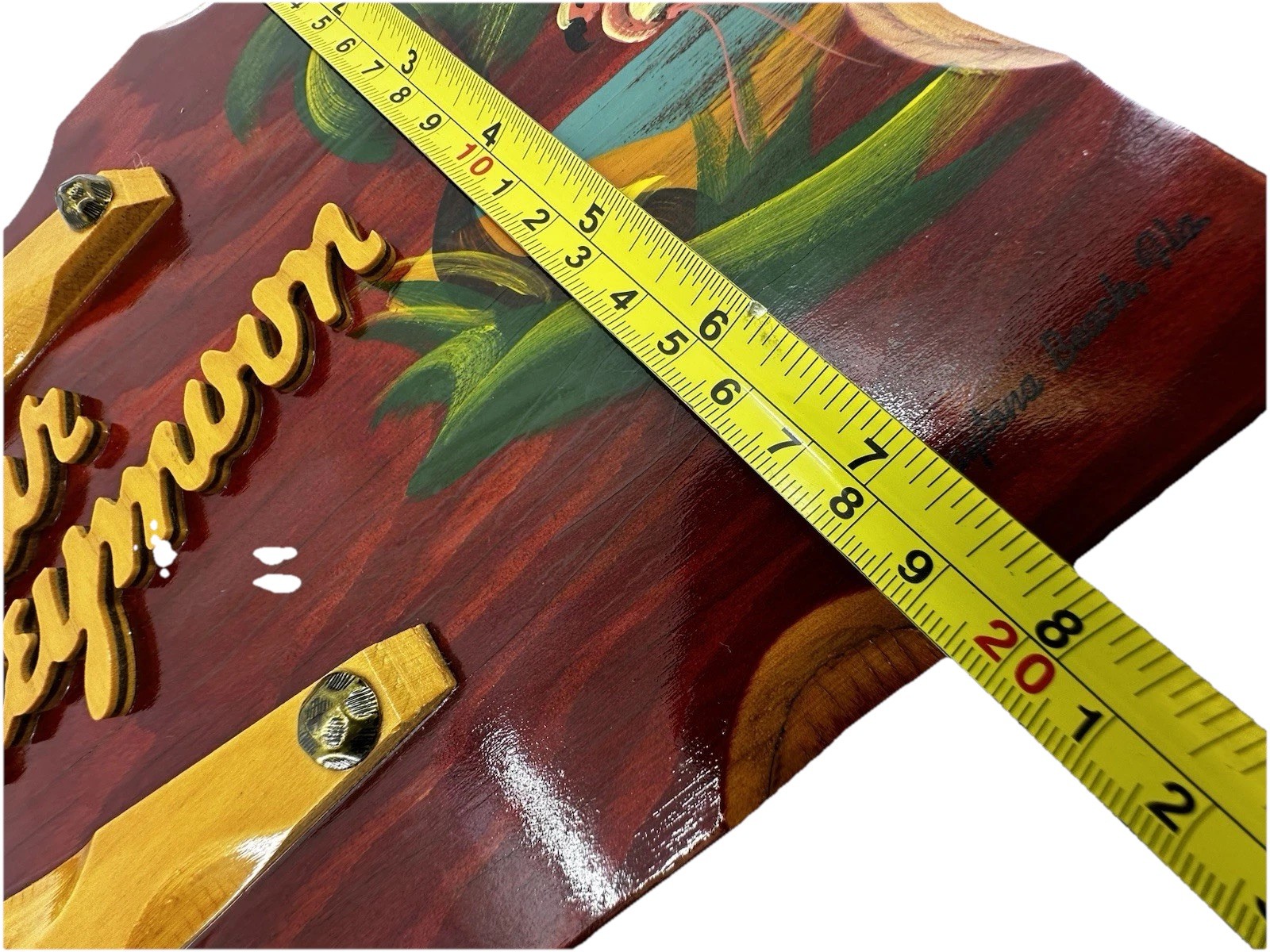 Vintage Our Honeymoon Photo Album Wood Flamingo Palm Tree Daytona Beach FL