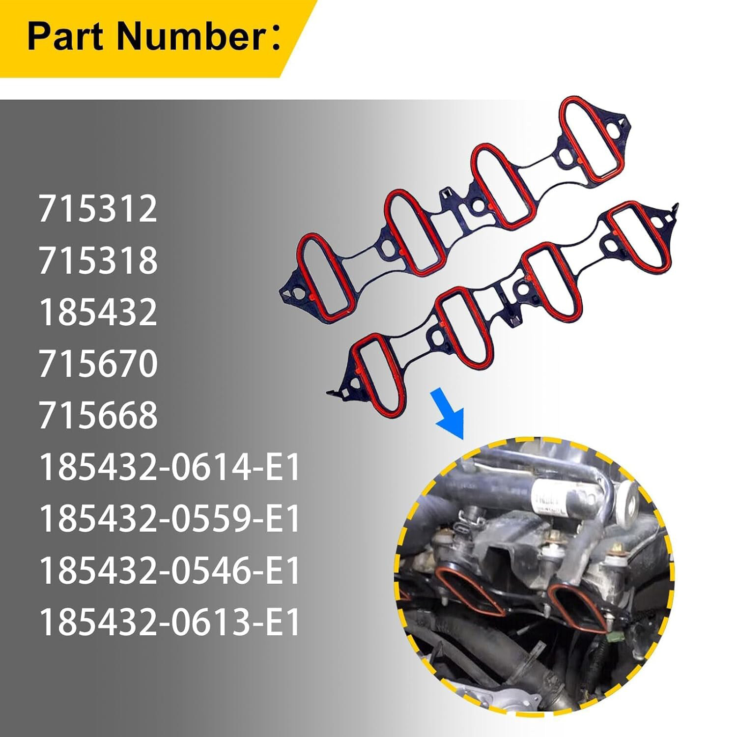 For Fel-Pro Intake Manifold Gasket Set For Chevrolet LS 5.3L 4.8L 6.0L 6.2 NEW