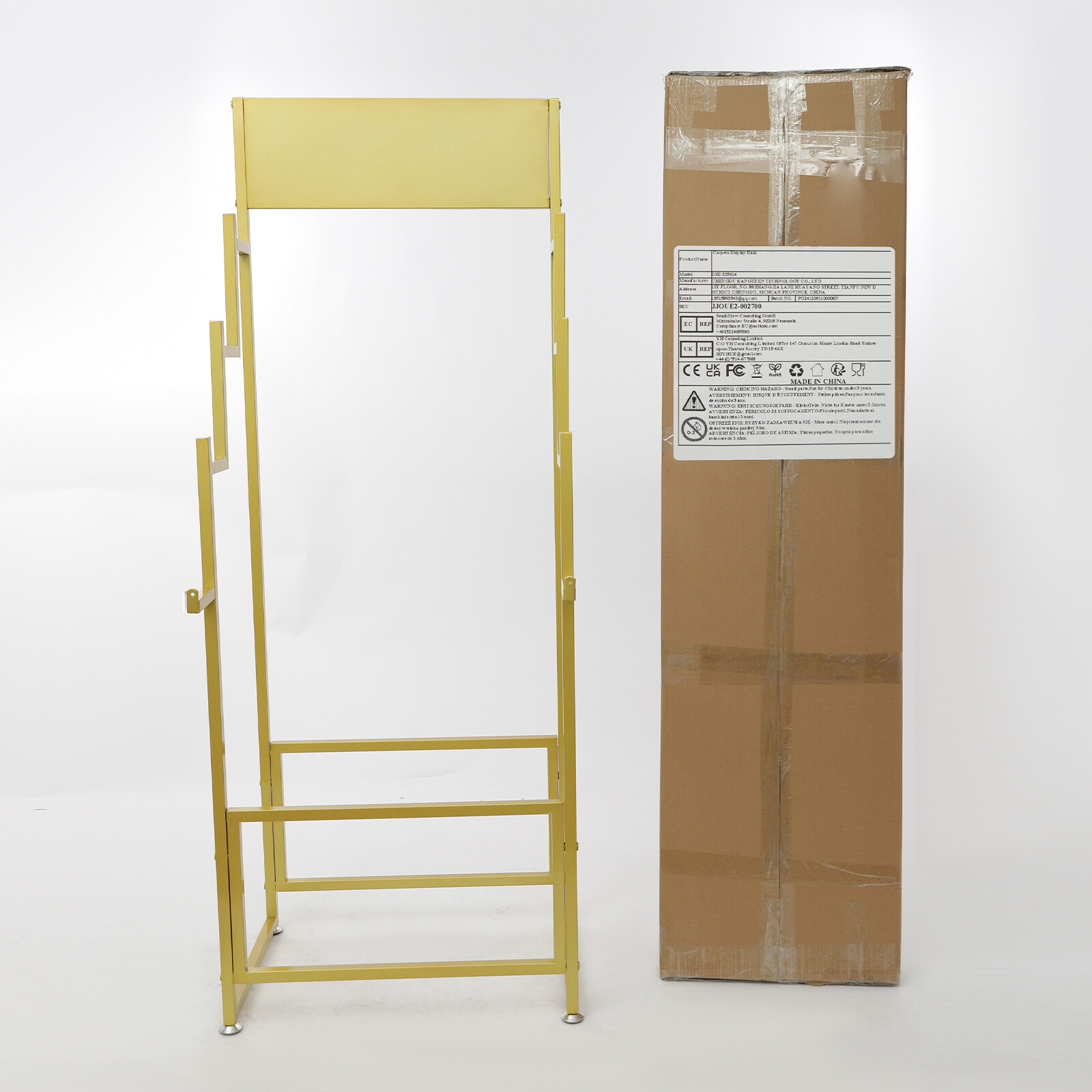 Carpet Display Rack, Floor Standing Carpet Display Stand Organizer Holder