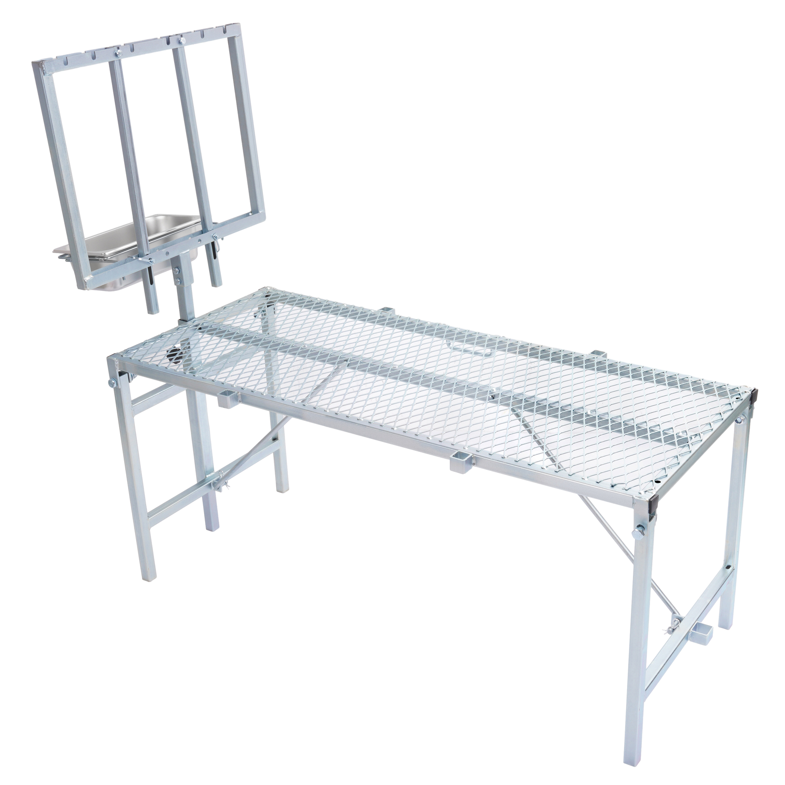 Adjustable Horned Milking Livestock Feeder Stand For Goats Trimming W/ Feeder