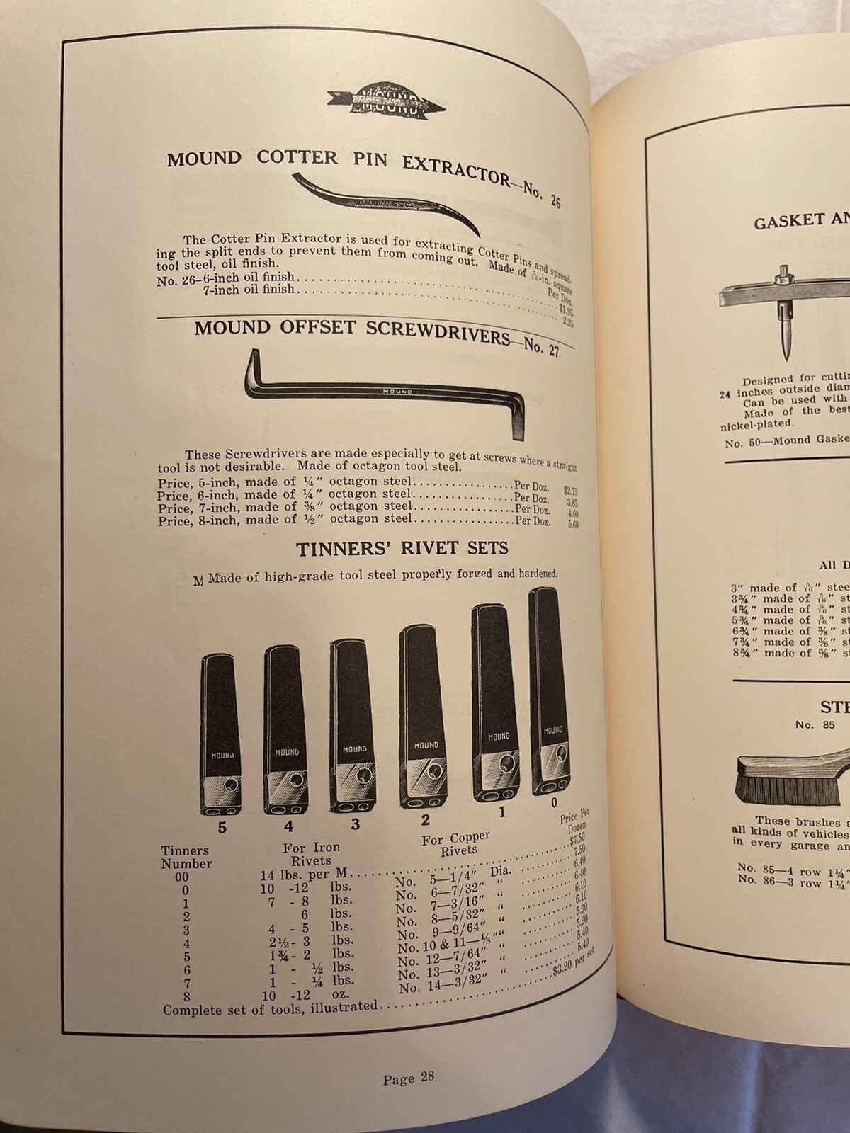 Mounds Tool Company 1940 General Catalog No. 10 St. Louis