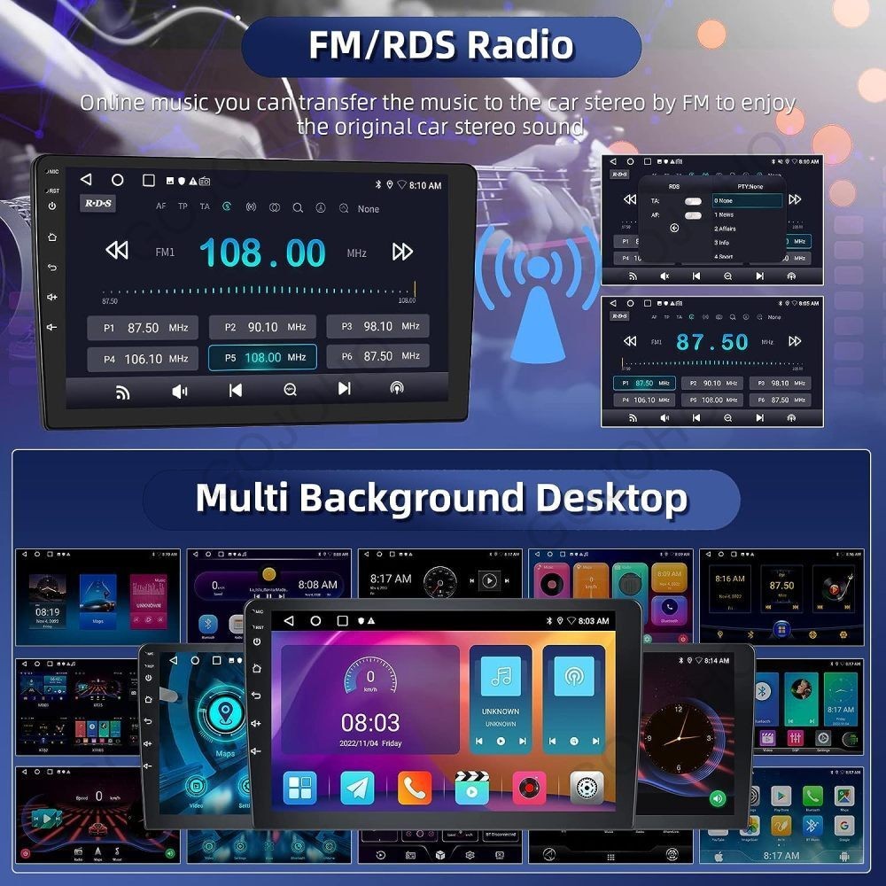 10.1'' Carplay For Dodge RAM 1500 2500 2009-2012 Android 13 Car Radio GPS Stereo