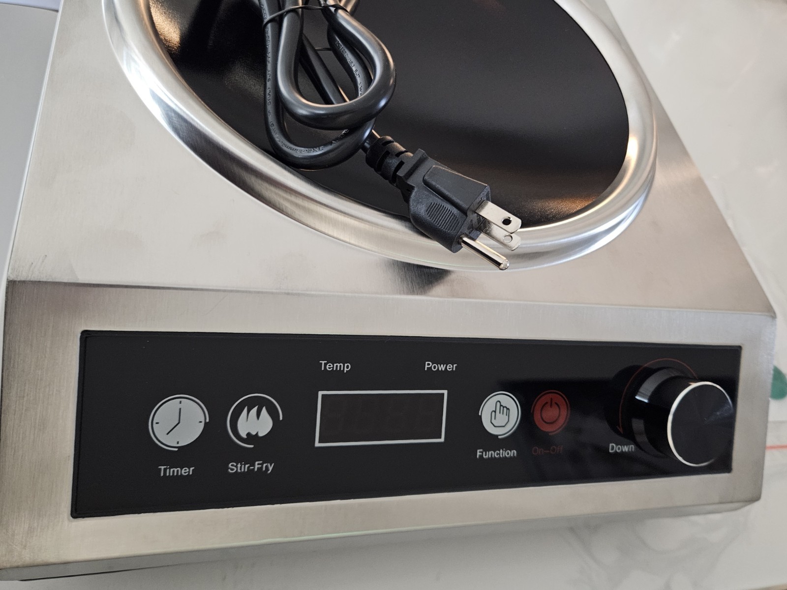 1800W Electric Wok Used for Home and Commercial,Induction Wok with Concave Surfa