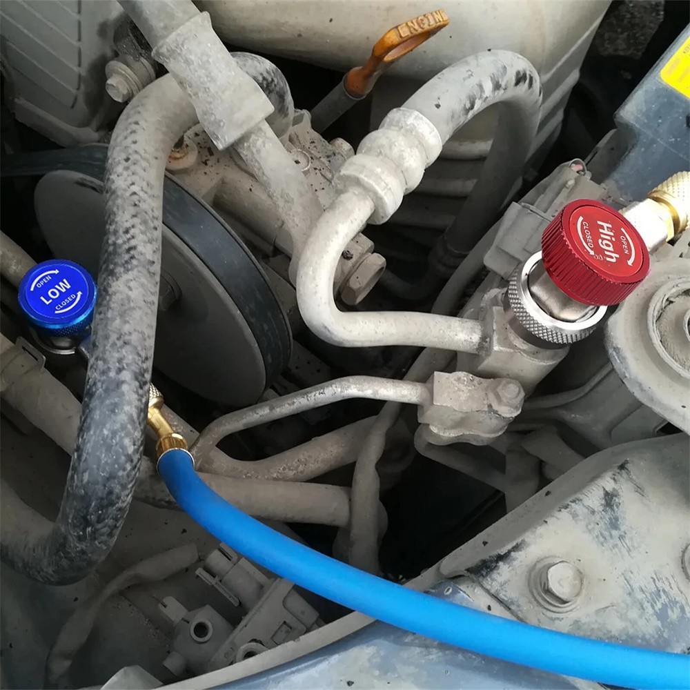 2Pack R134A Quick Connector Adapter Coupler Auto AC Manifold Gauge Low/High HVAC