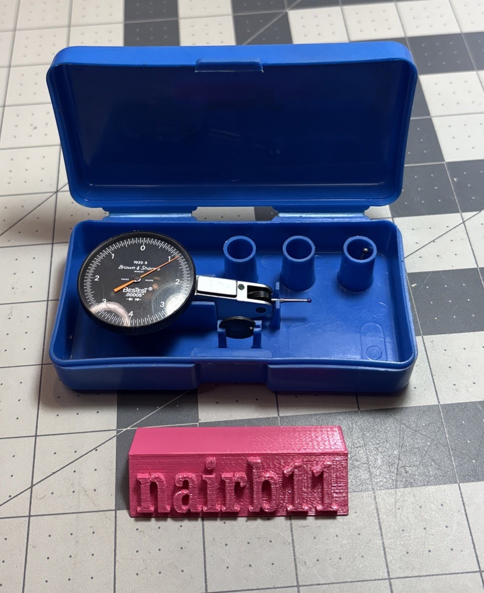 Brown & Sharpe BesTest Dial Indicator .00005” 7033-5 w/ Case Tools USA B&S