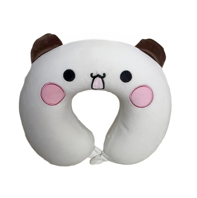 2 pcs Cute Panda U-Shaped Neck Pillow Soft Plush Travel Pillow for Adults & Kids