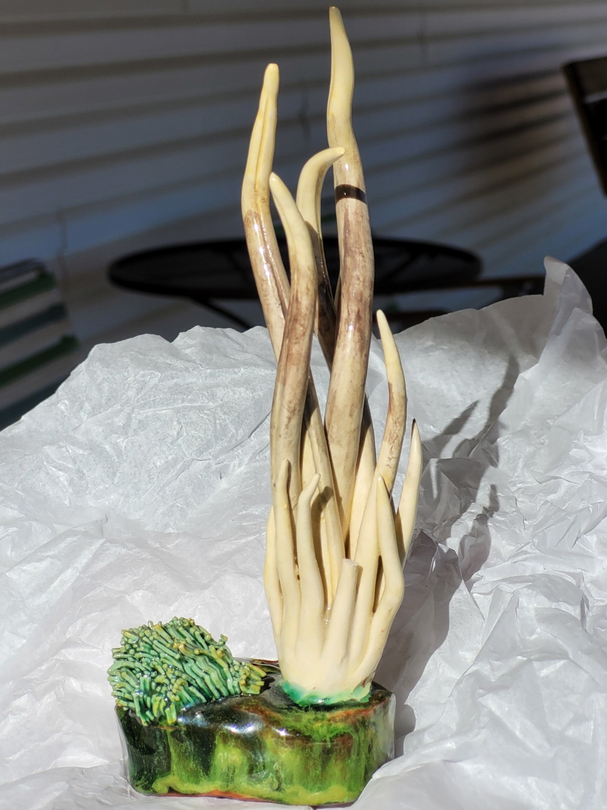 Rare Vintage Early Lorenzen Lantz Nova Scotia Clay Mushroom Clavaria Fumosa ’