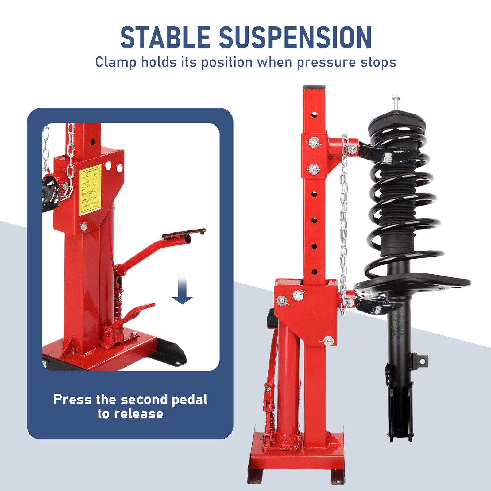3 Ton Capacity Auto Strut Coil Spring Compressor Tool 6600LB Strut Compressor