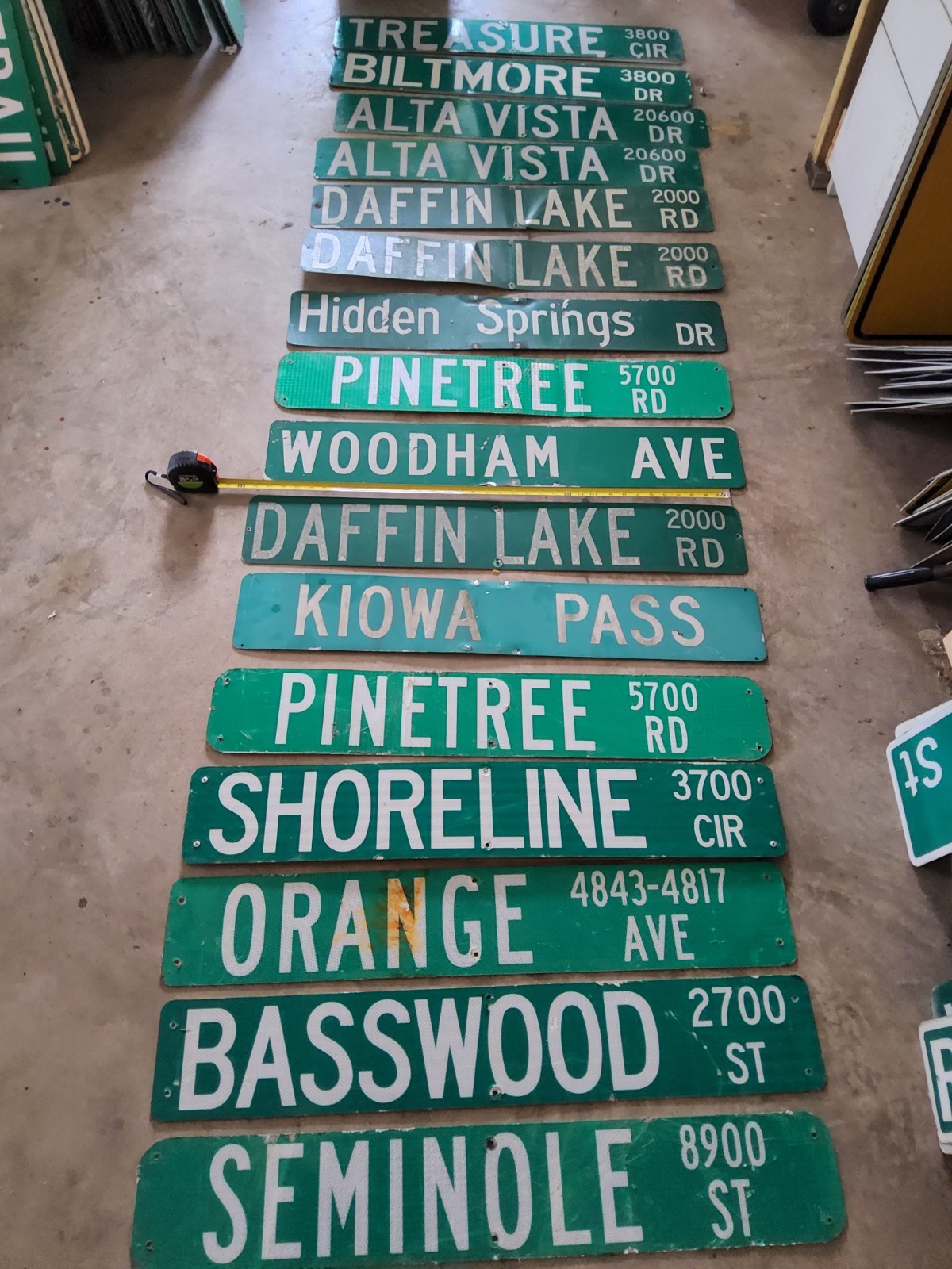 Street name signs pICK ONE. Approximately 36 inch in length