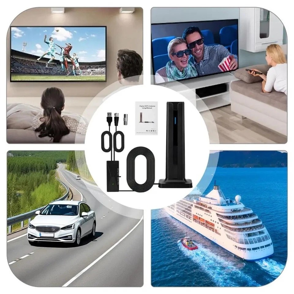 8000 Miles Upgraded TV Antenna Digital HD Indoor HDTV 1080P 4K Long Range USA