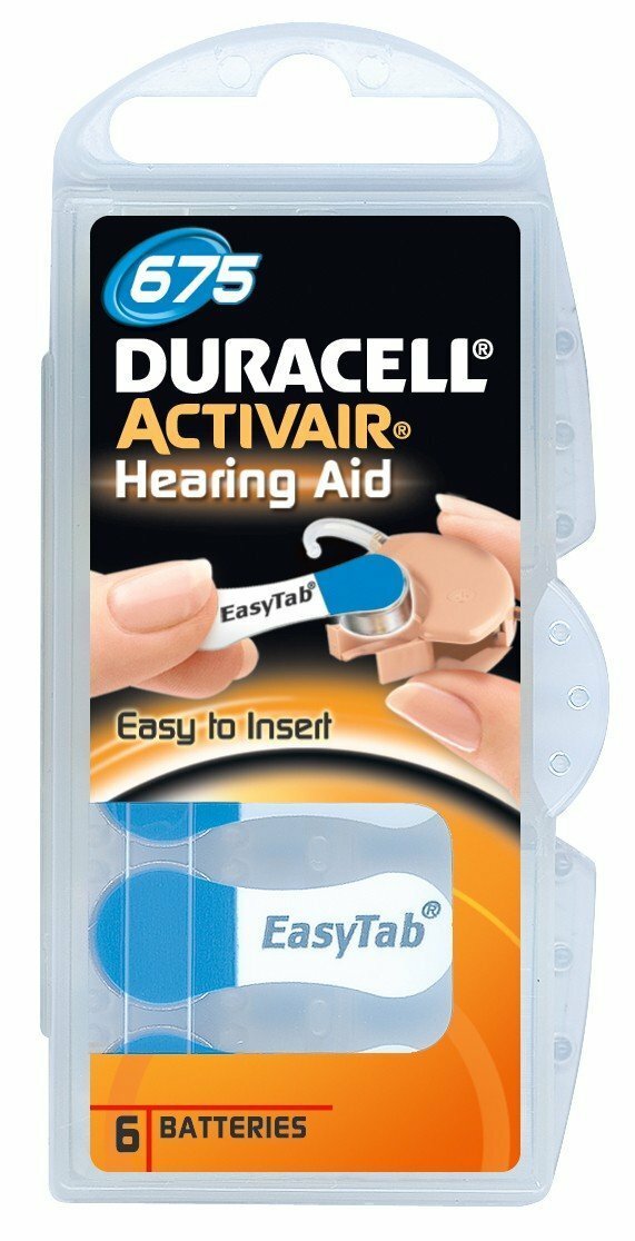 Duracell Size 675 Hearing aid batteries (60 Batteries)