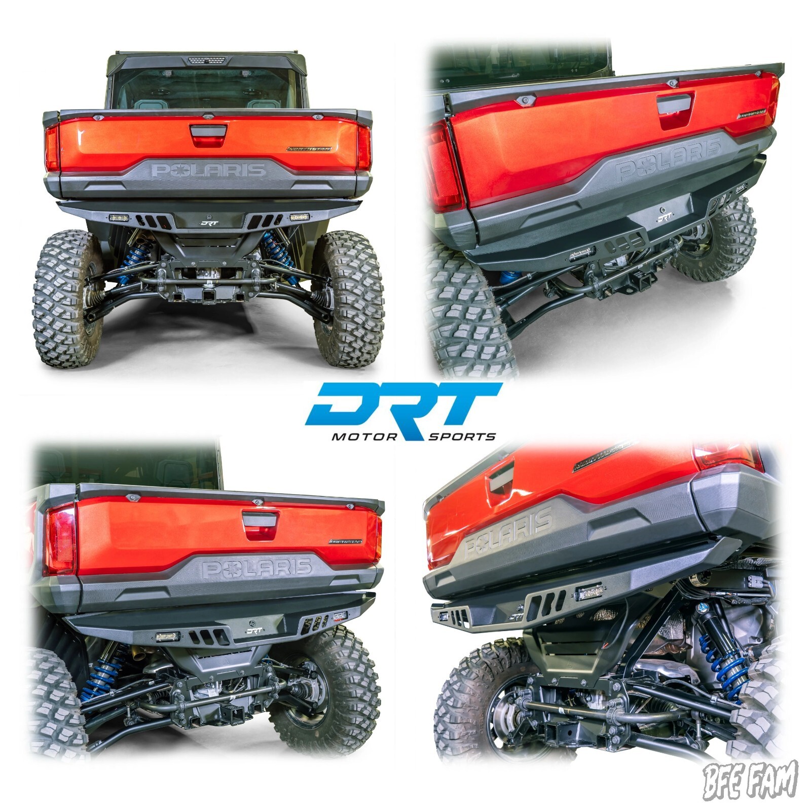 DRT Heavy Duty Rear Bumper W LED lights POLARIS RANGER XD 1500 2024+