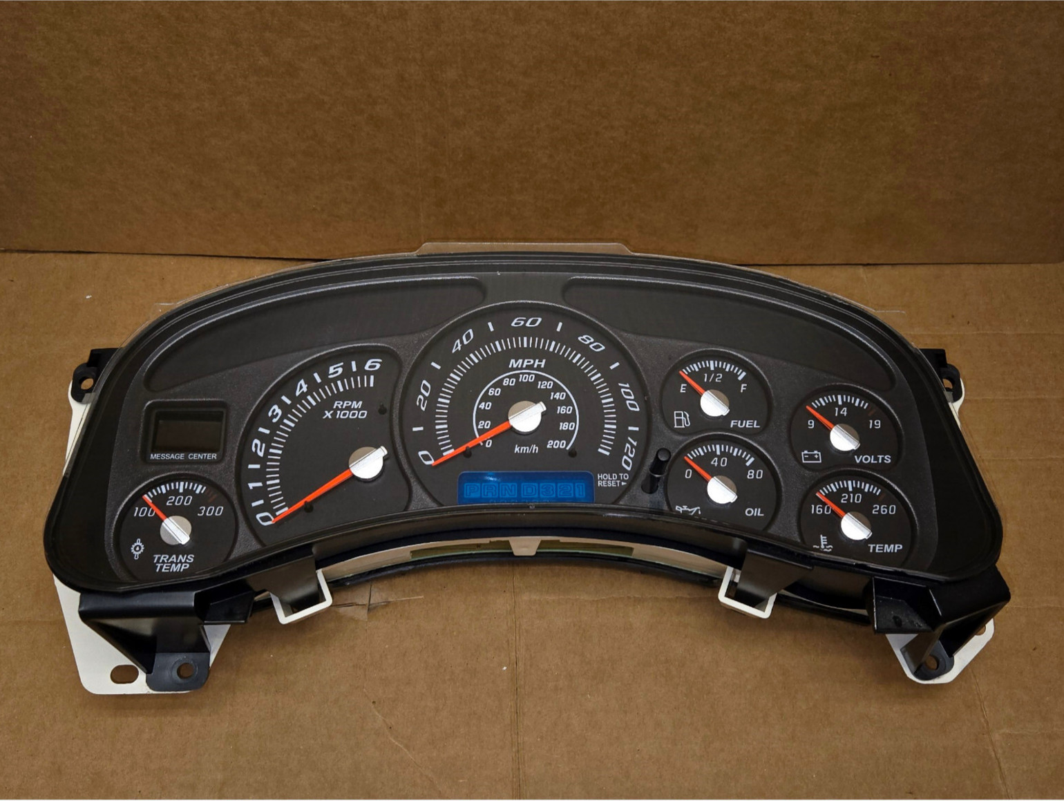 99-02 DENALI 7 GAUGE INSTRUMENT CLUSTER SPEEDOMETER REMAN TRANSMISSION 120MPH