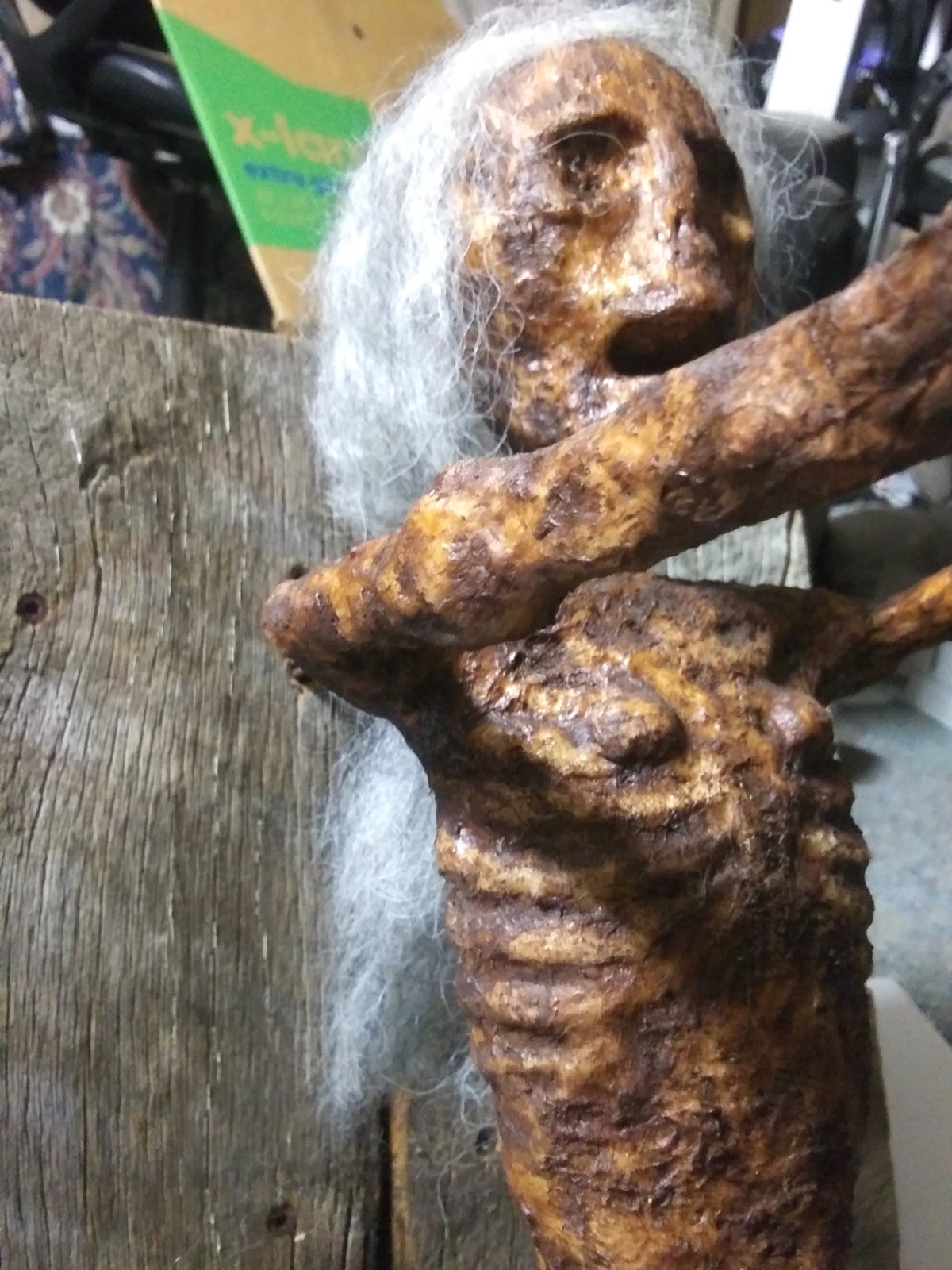 Sideshow Snake Girl Display Primitive Art Statue Very Rare Oddity MUST SEE PICS!