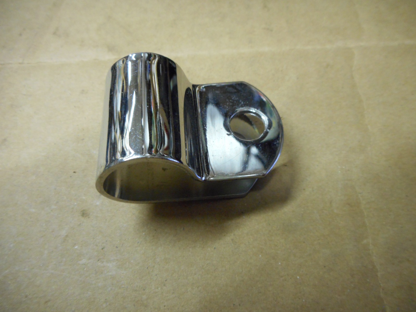 Harley Spotlight Chrome P Clamp Shovelhead FL mount bracket