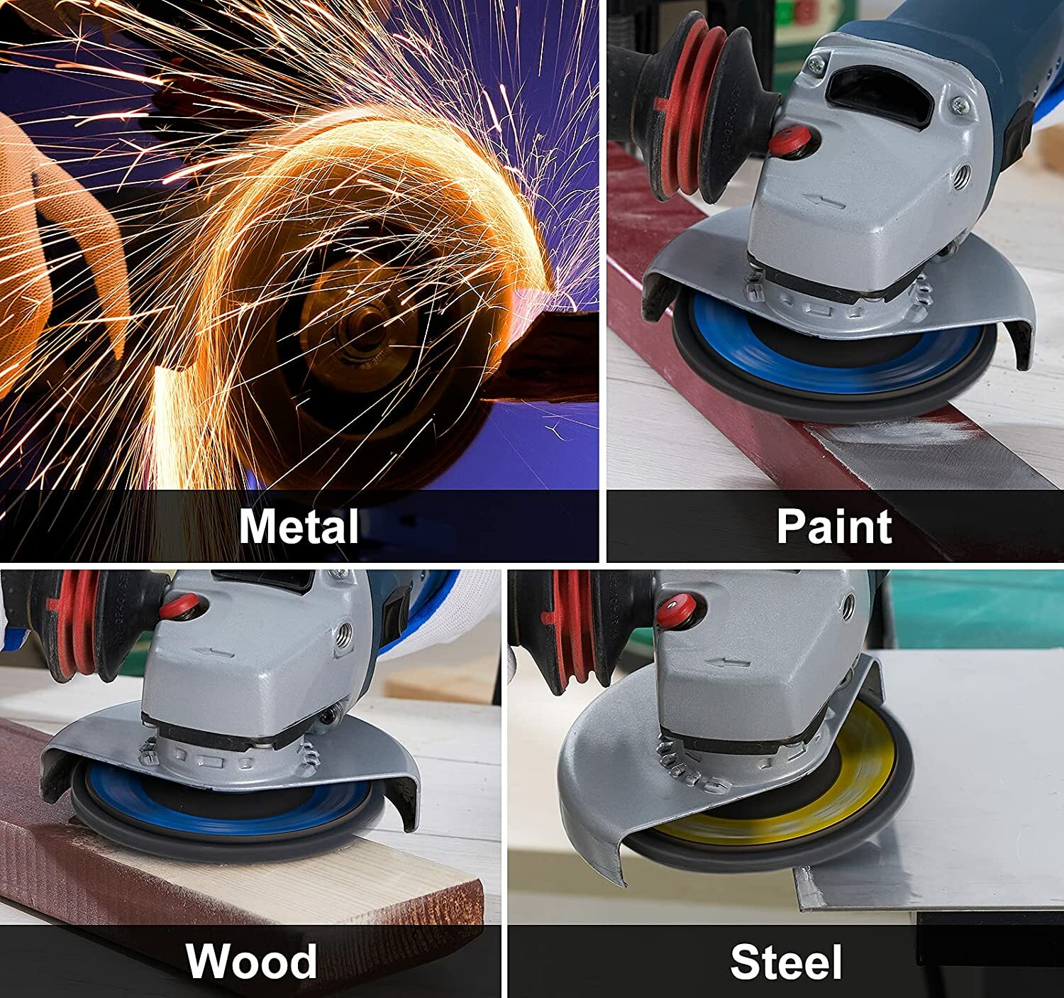 200x Zirconia Flap Disc 4.5" 4-1/2 40 Grit Angle Grinder Sanding Grinding Wheels