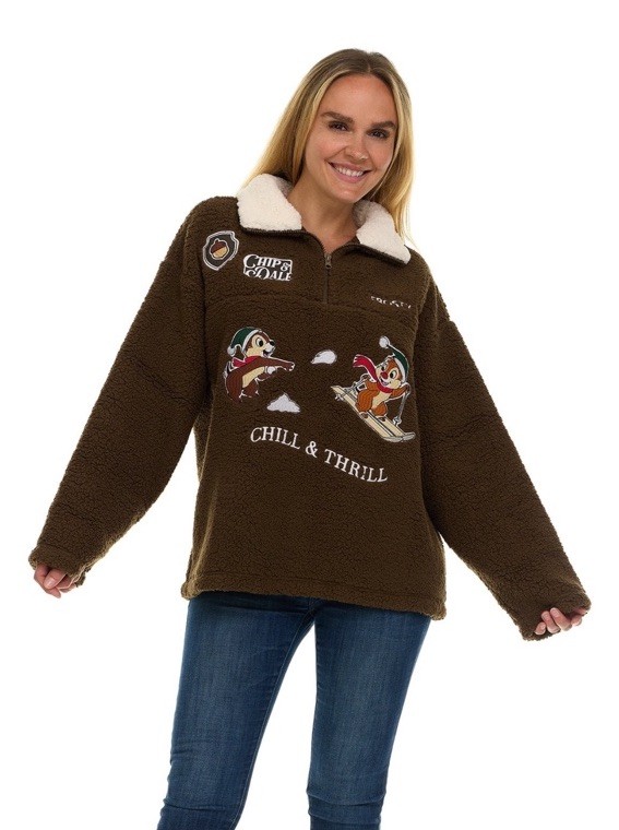 Disney Chip ‘n Dale Winter Sherpa Pullover Jacket Womens Size Small NEW