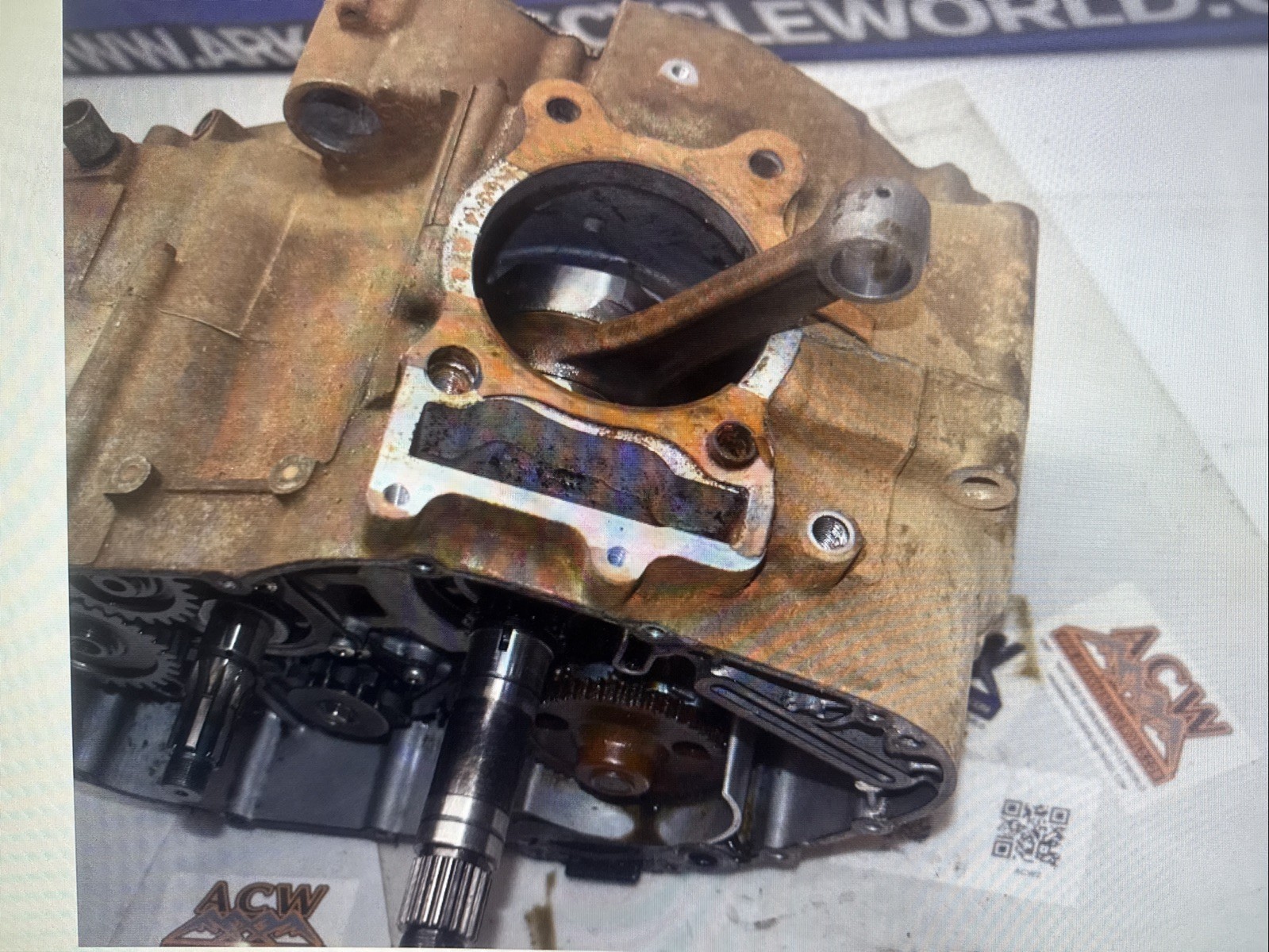 E3-1 LOWER ENGINE MOTOR CRANK 98 KAWASAKI BAYOU KLF 400 2x4 FREE US SHIP