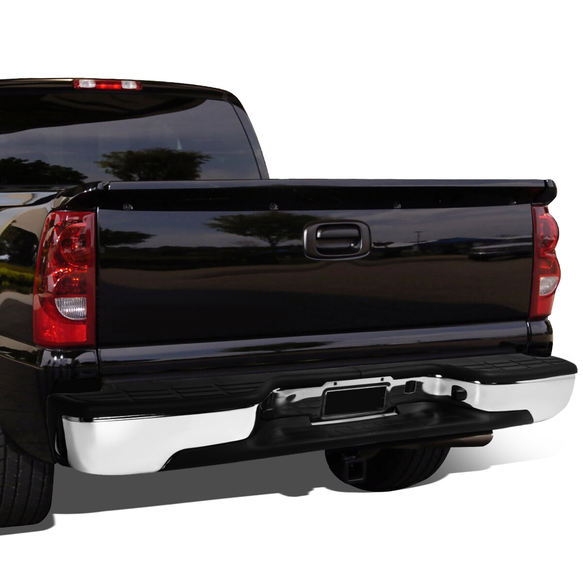 For 99-07 Chevy Silverado GMC Sierra 1500 2500 Steel Rear Step Bumper Assembly