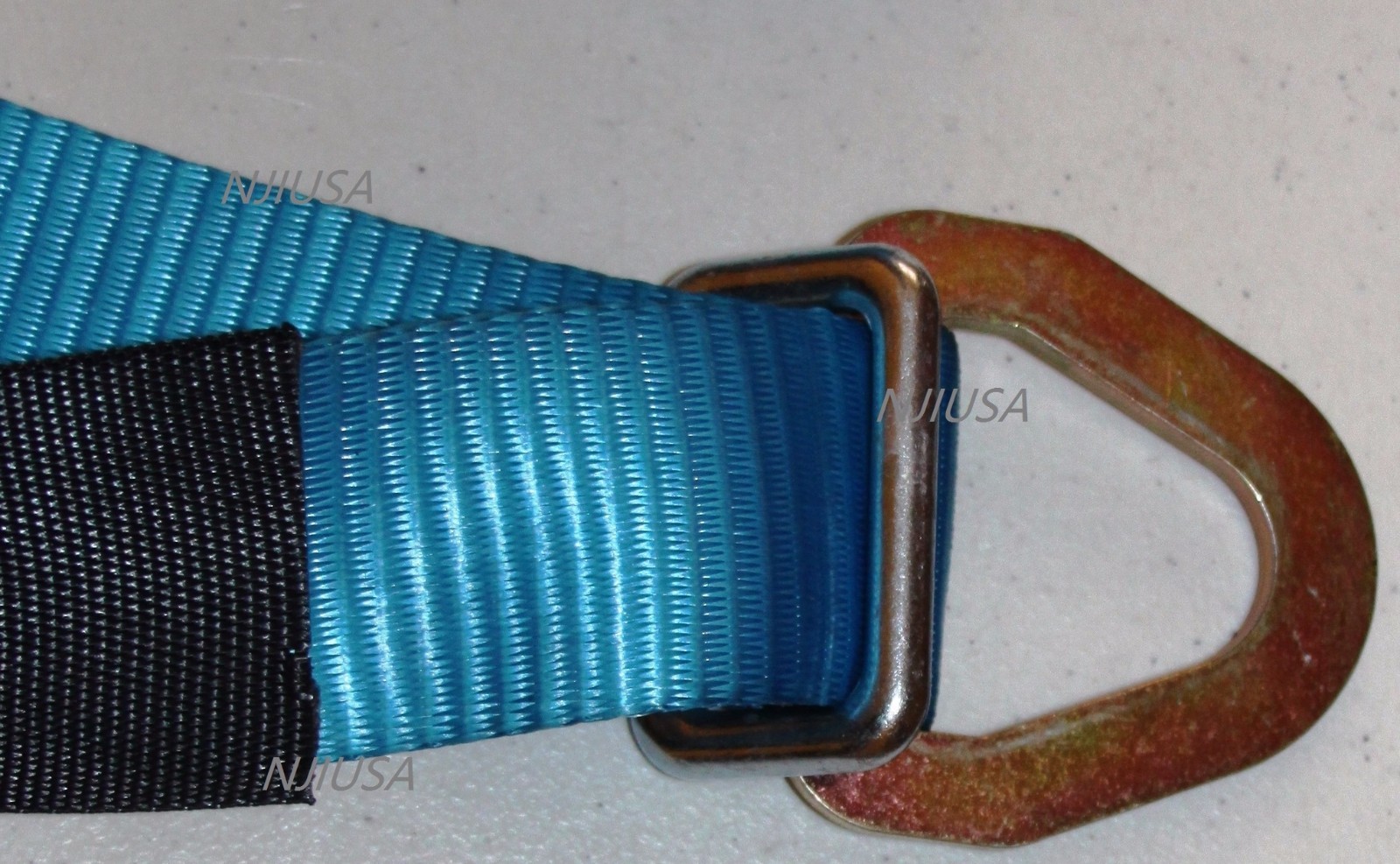 4 Sets Axle Straps Car Hauler Trailer Auto Tie Down Ratchet Straps Tow Kit BLUE