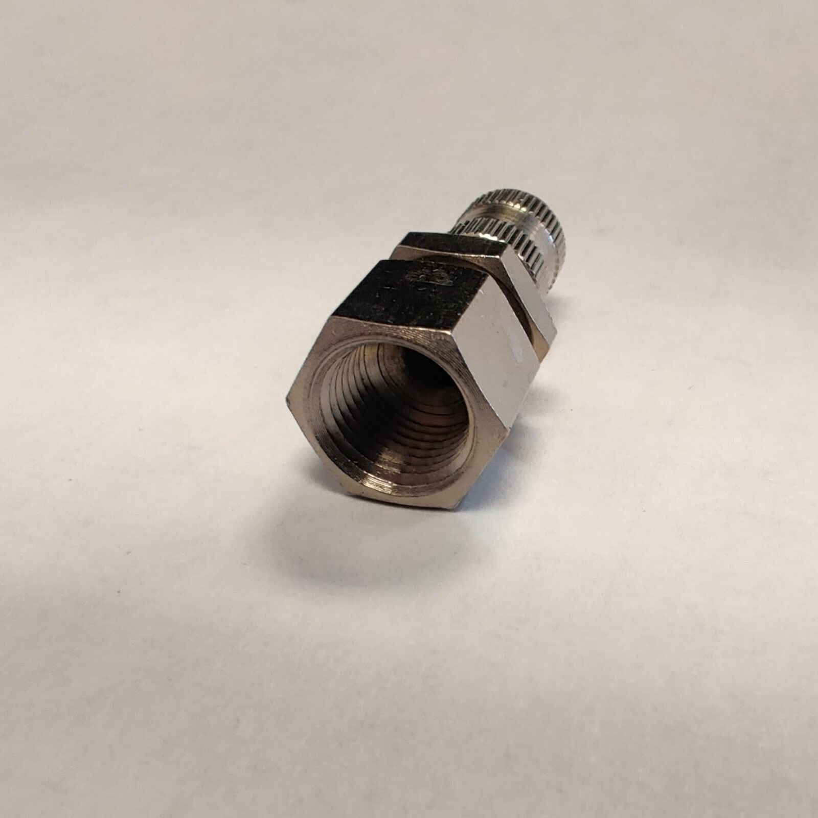 1/8" Female NPT Schrader Valve; Nickle Plated